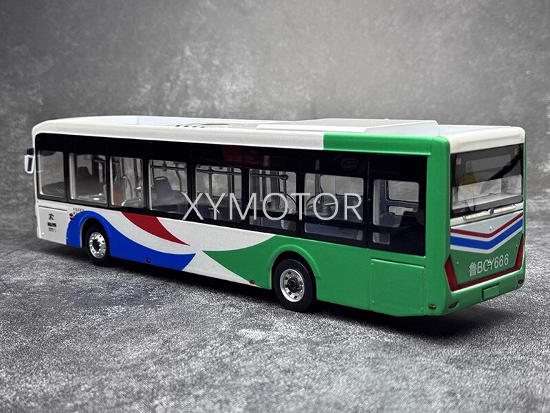 1:42 Zhongtong City Bus N12 LCK6126EVGRA1 electric Qingdao Bus Diecast Car Model