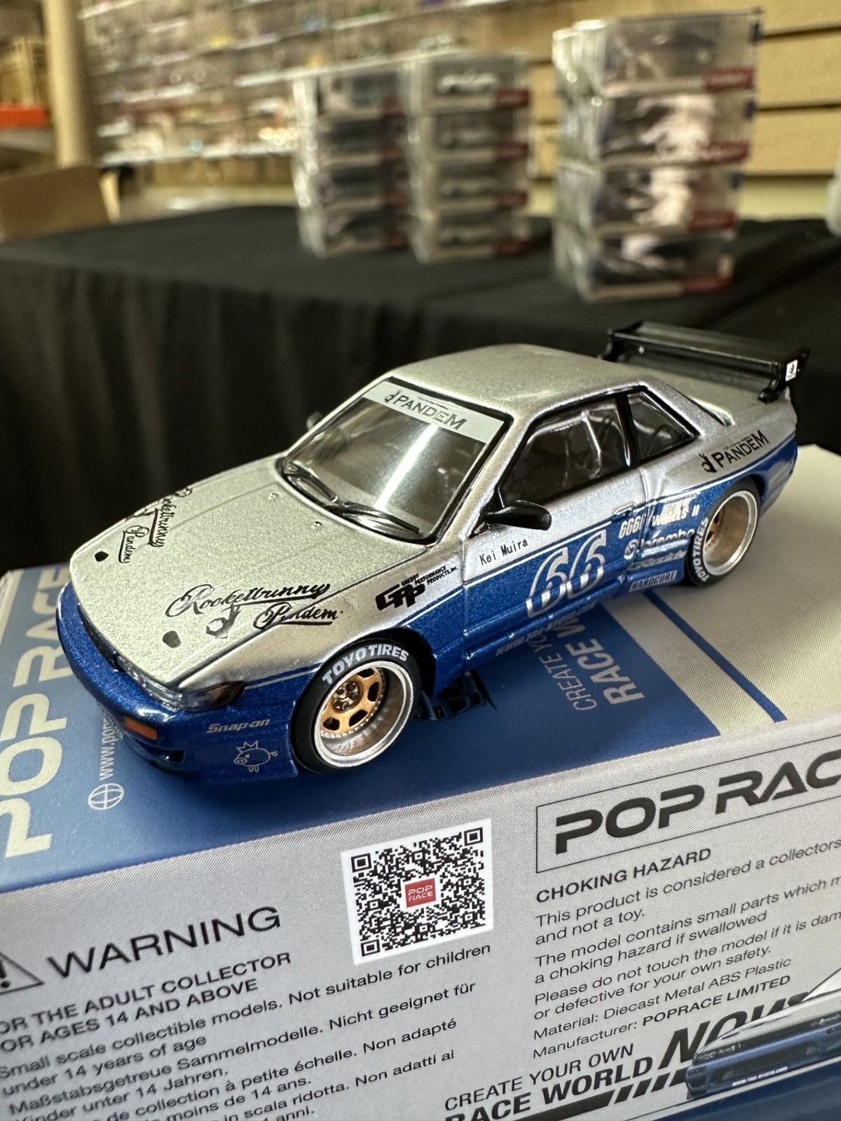 NISSAN SILVIA S13 PANDEM ROCKET BUNNY 1/64 DIECAST CAR BY POP RACE PR64-264