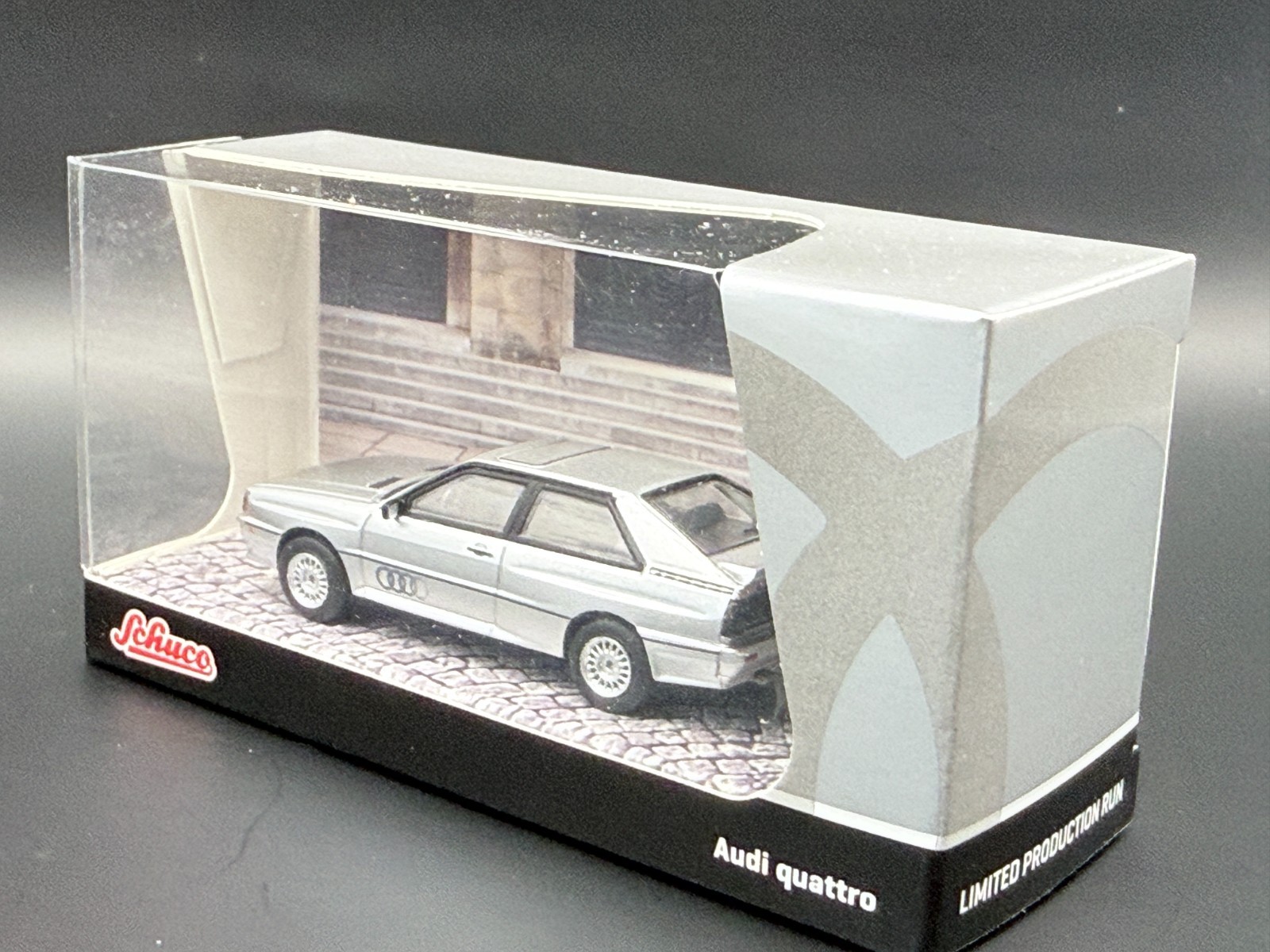 Tarmac Works x Schuco Audi Quattro Silver – Collab64 1/64