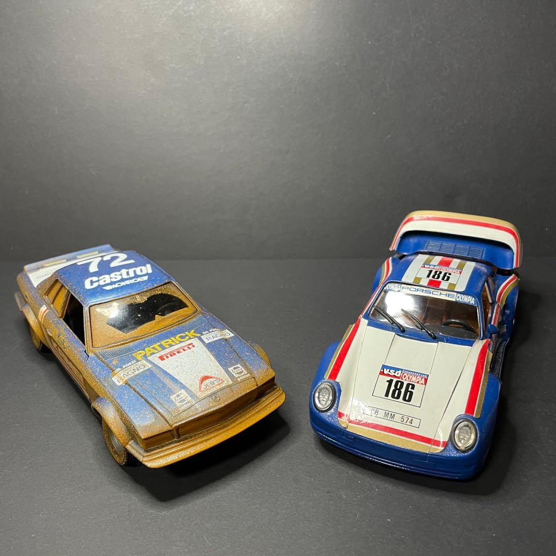 Porsche 959 Mercedes 450SLC 2 Model Cars Used for Display