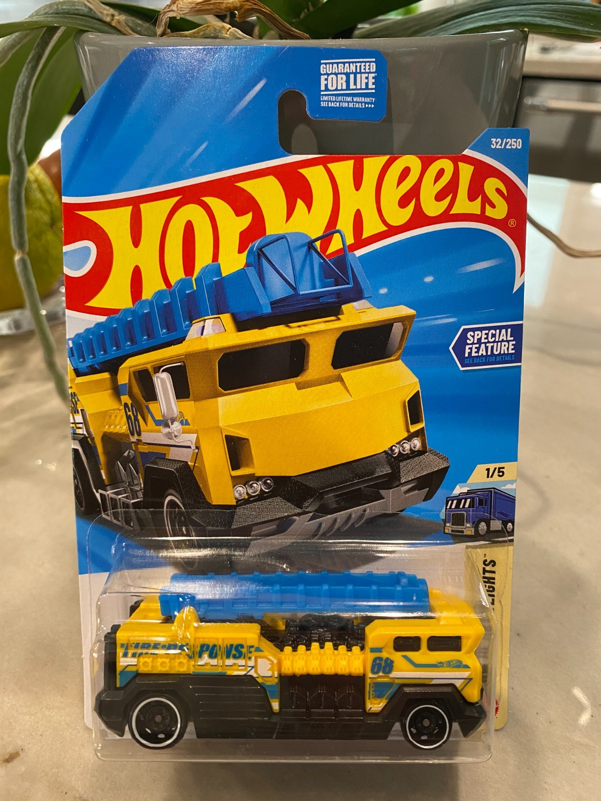 2026 Hot Wheels 5 Alarm Fire Truck Yellow HW Heavyweights