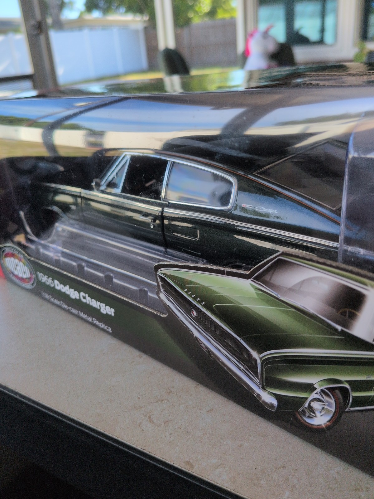 AutoWorld 1/18 1966 Dodge Charger GREEN AMM 1320 Limited EditionCollector Grade