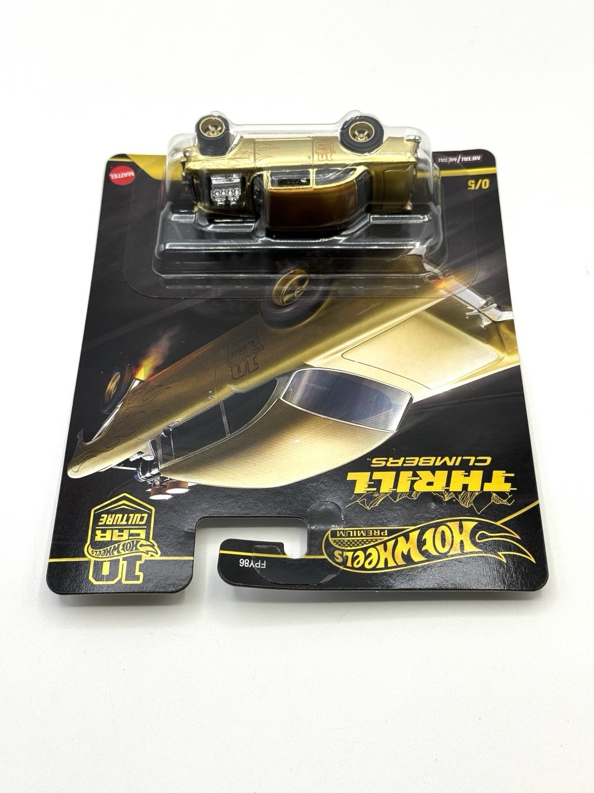 Hot Wheels Car Culture Thrill Climbers ’55 Chevy Bel Air Gasser GOLD Chase
