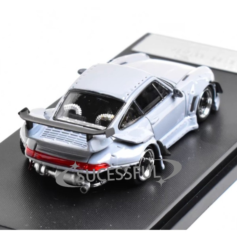 1:64 Gray RWB Porsche 993 Classic Sport Diecast Metal Car Model Brand New