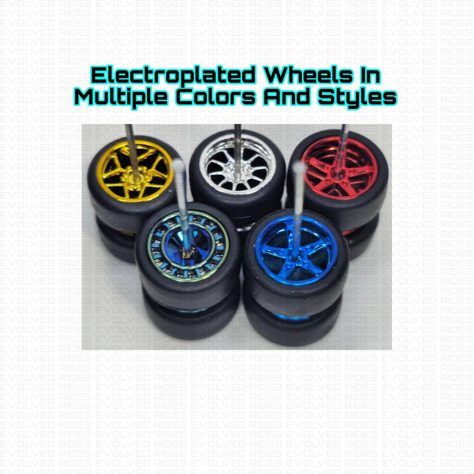 10 RANDOM Sets Real Rider Wheels Rubber Tires 1/64 Scale Hot Wheels Matchbox