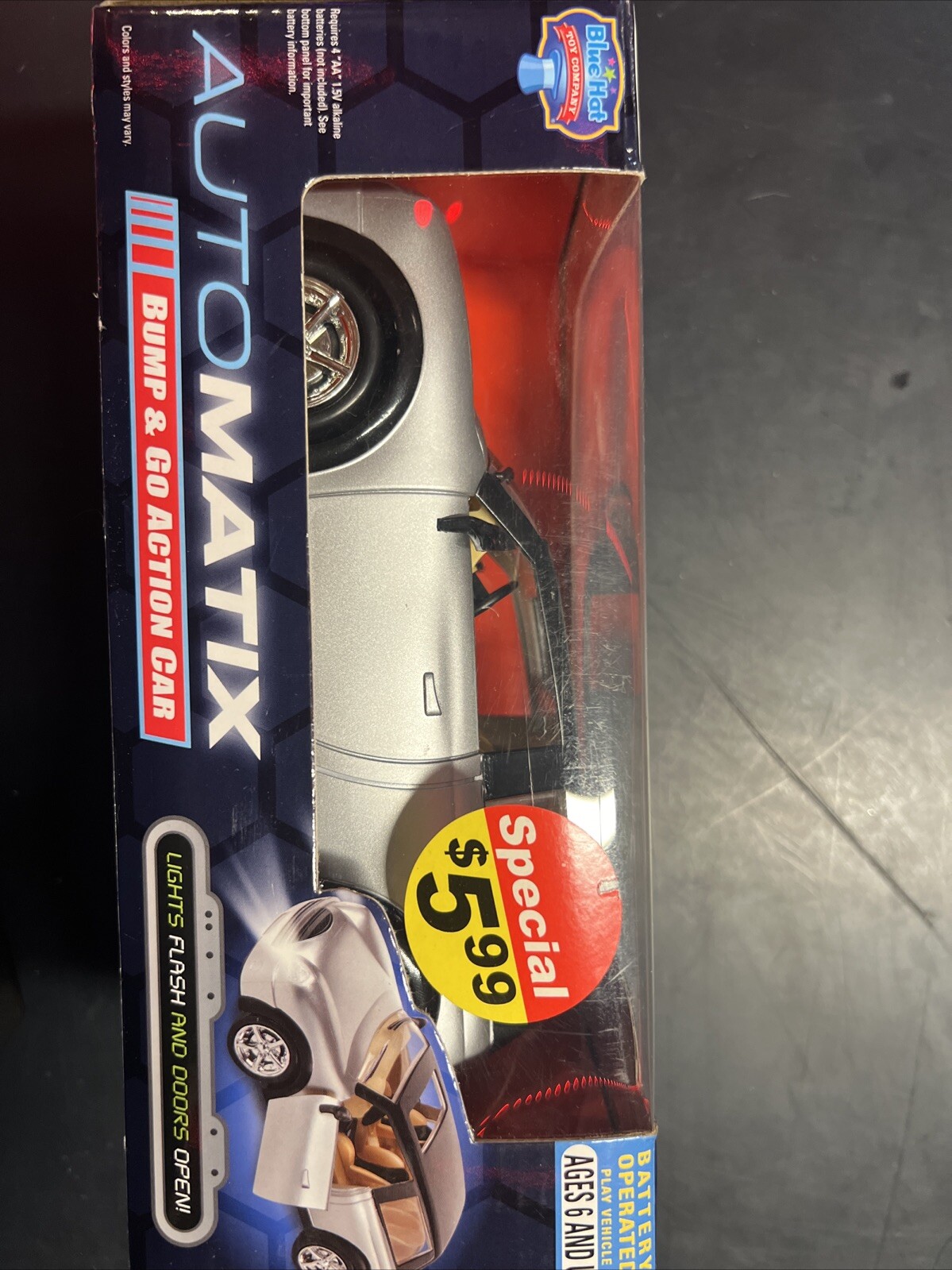 AutoMatix bump and go action car Blue Hat Toy Company New Lights Up Honks Doors!