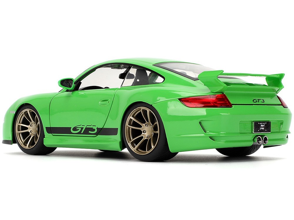 PORSCHE 911 GT3 (997) GREEN “FAST & FURIOUS 25 YEARS” 1/24 DIECAST BY JADA 34919