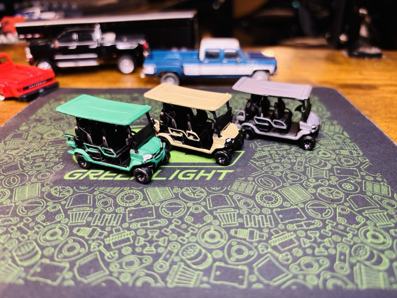1/64 3D Printed Golf Cart Farm Diecast Diorama Greenlight 3x Variety