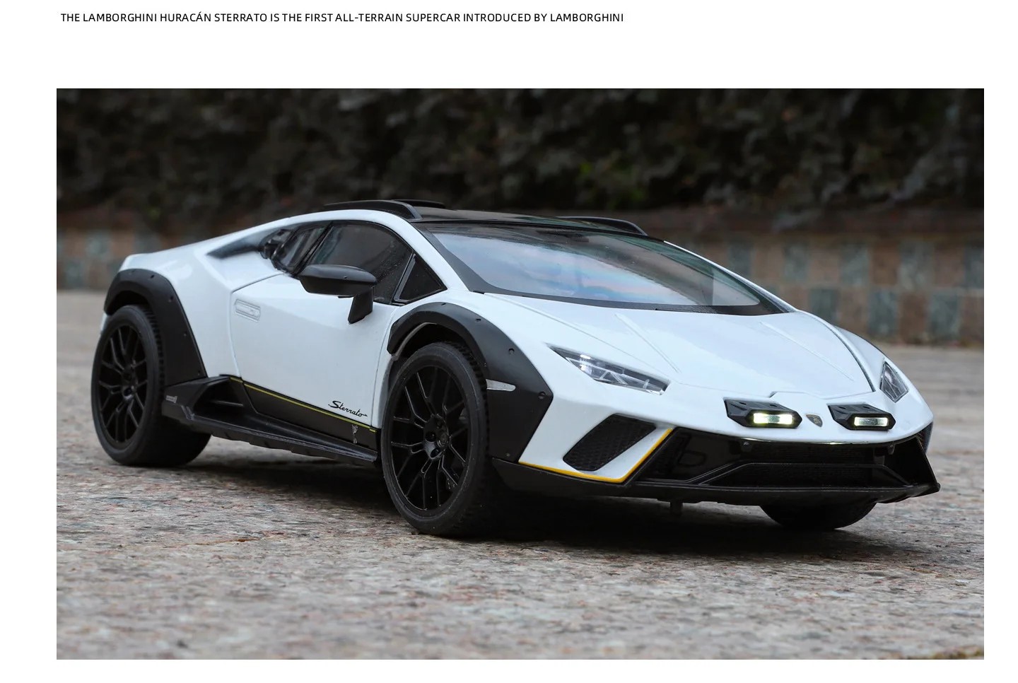 1:18 Lamborghini Huracan Sterrato Alloy Sports Car Model Diecast Metal Track Rac