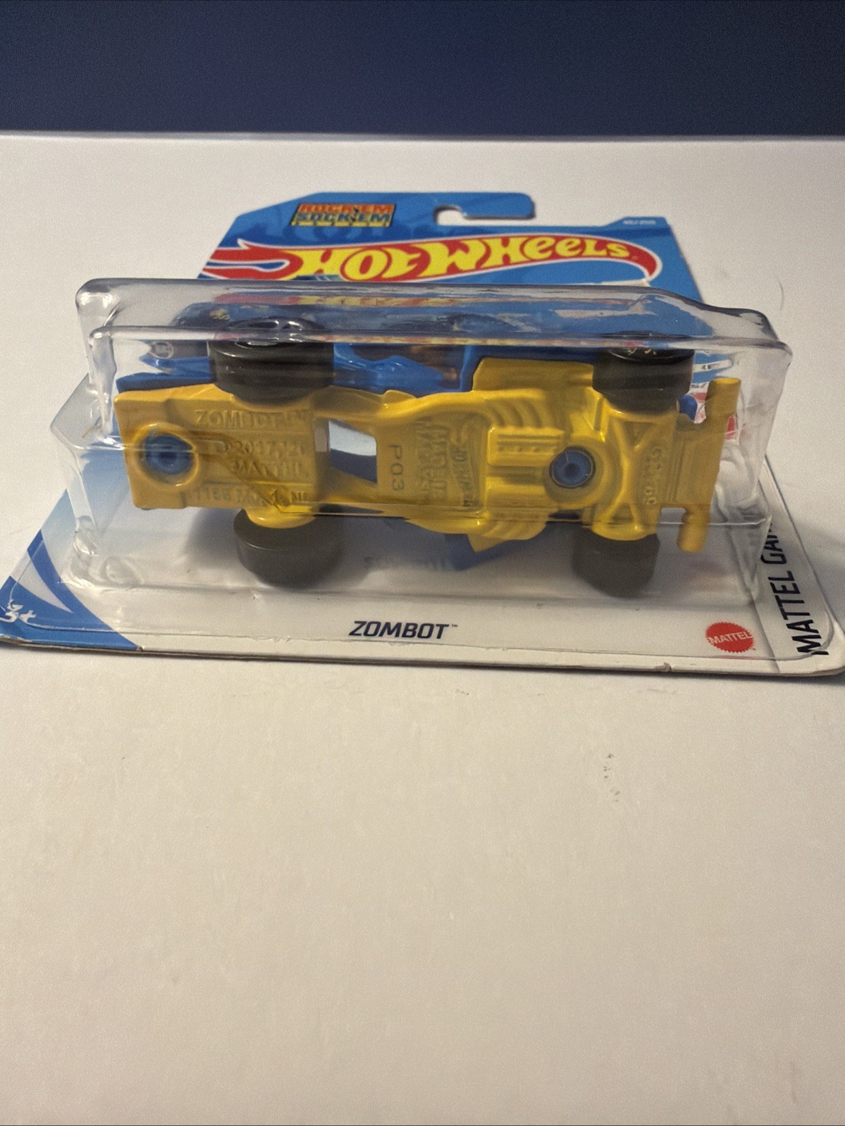 Hot Wheels Rock’em Sock’em Mattel Games 3/5 Zombot 46/250 Blue/Yellow