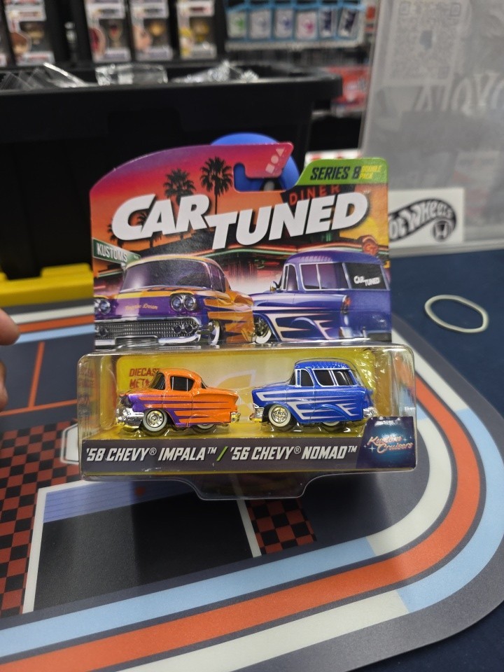 (NEW IN BOX) CarTuned Series 8 ’58 Chevy Impala & ’56 Chevy Nomad