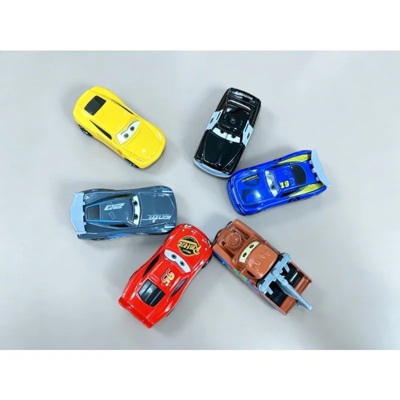 6 Pcs Disney Cars 3 Lightning McQueen Racer Car & Mack Truck Kids Toy Collection