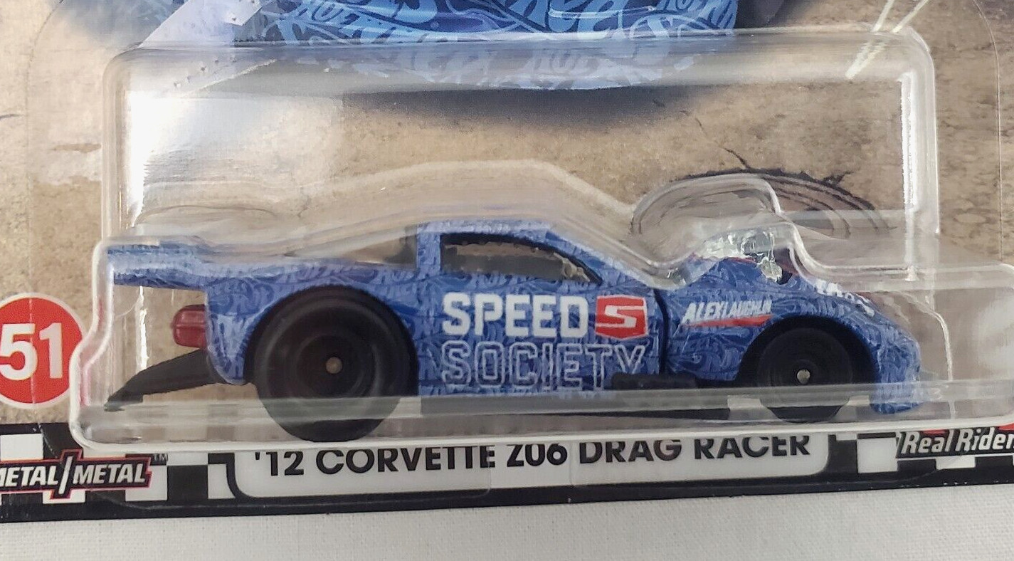 Hot Wheels Boulevard ’12 Corvette Z06 Drag Racer Speed Society Blue NOC