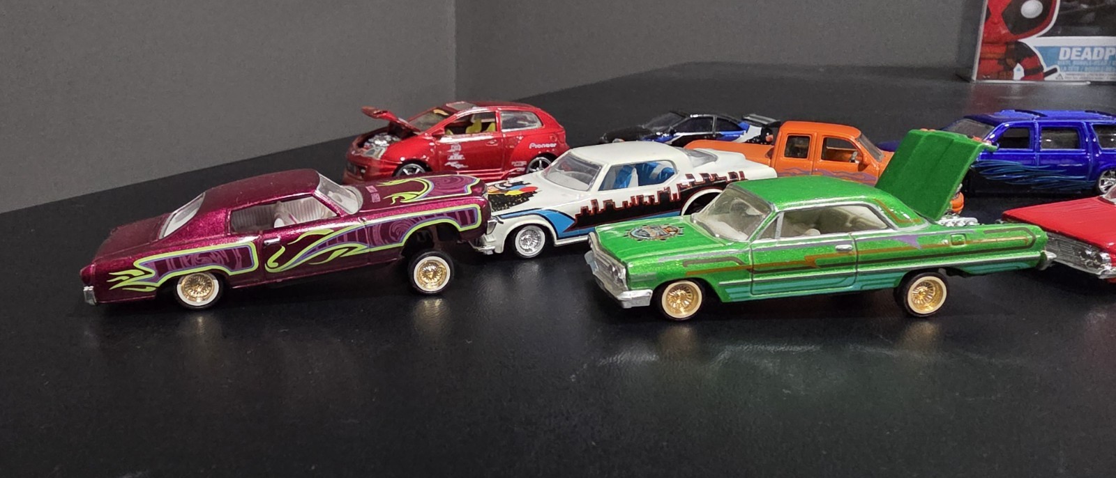 Lowrider Toy Cars. Moveable Wheels.Dub Trucks. Hot Wheels. Vintage 90s Cars lot!