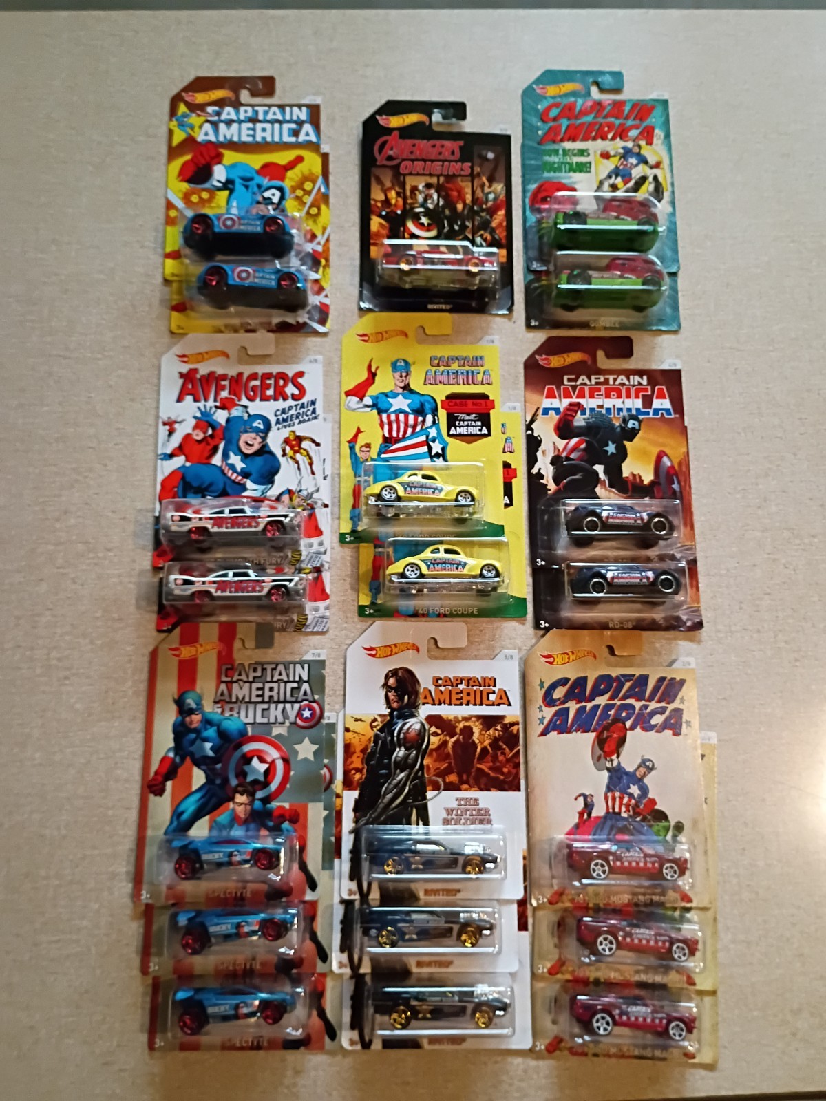 Hot Wheels Marvel Captain America Lot Of 20