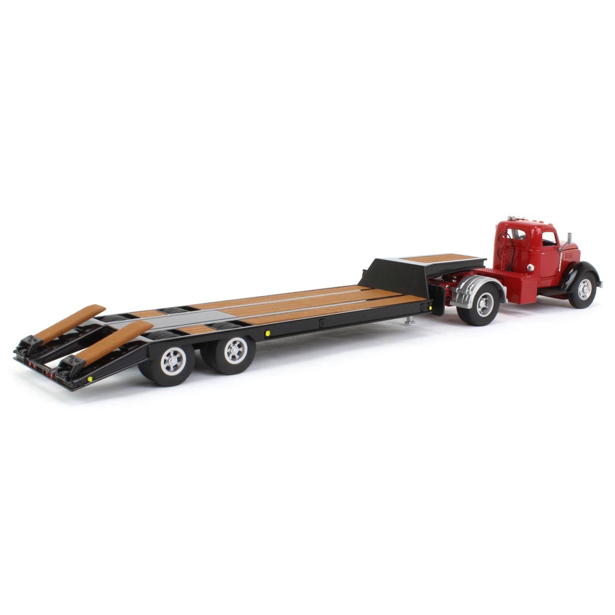 Spec Cast 1/50 Red International KB-8 with Tandem Axle Lowboy Trailer, 39510