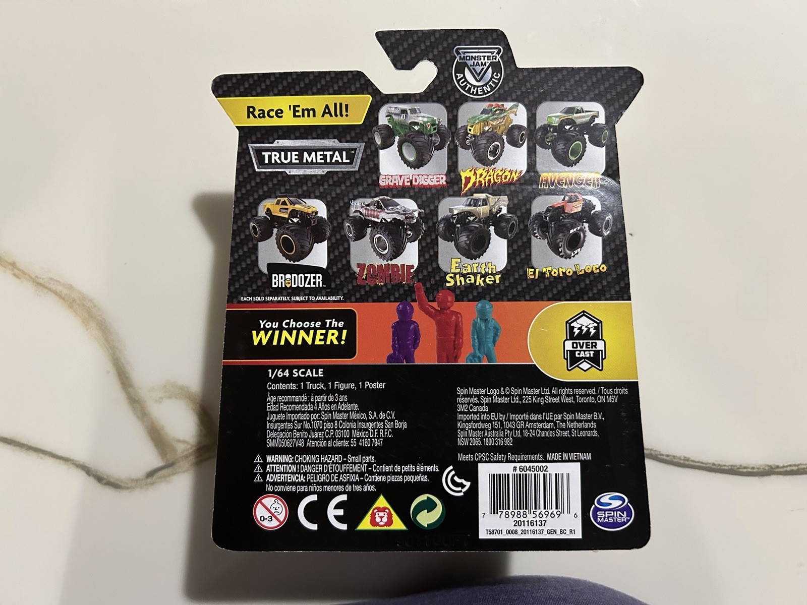 New 2019 Spin Master Monster Jam Series 2 Megalodon Grey (Overcast) HTF 1/64