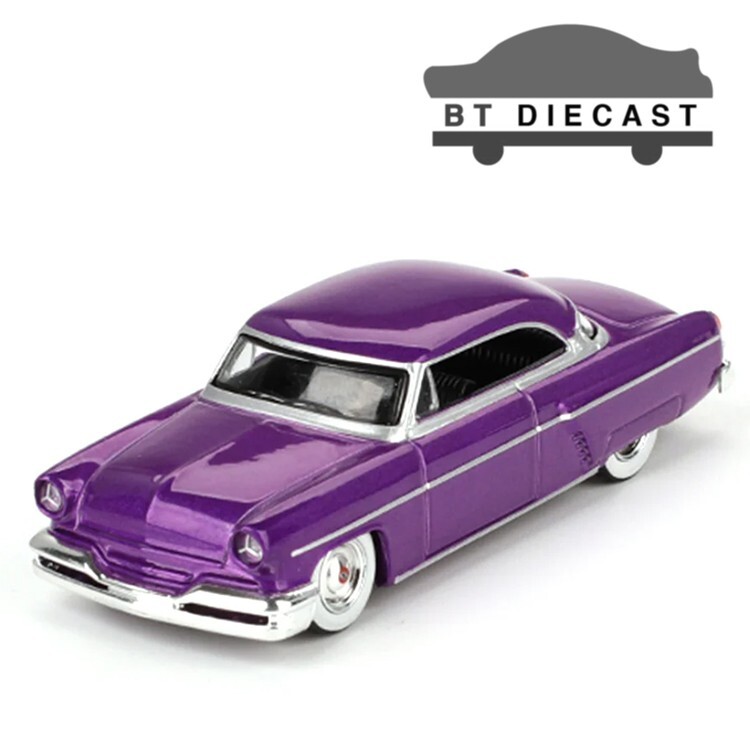 MINI GT 1954 LINCOLN CAPRI HOT ROD 1/64 DIECAST MODEL PURPLE METALLIC MGT00757