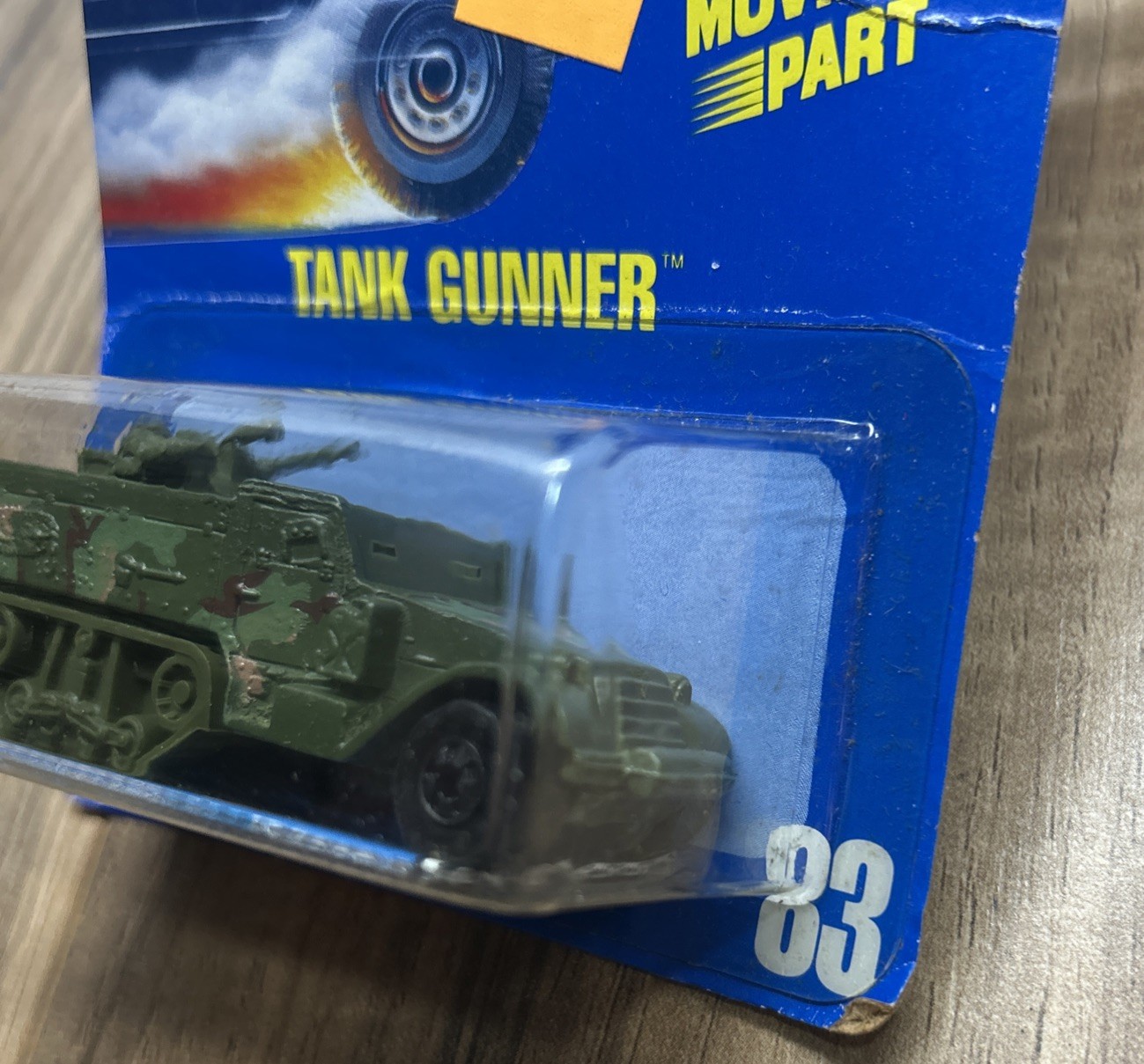 Hot Wheels 1989 Tank Gunner #83 – Rare Blue Card Military Vehicle