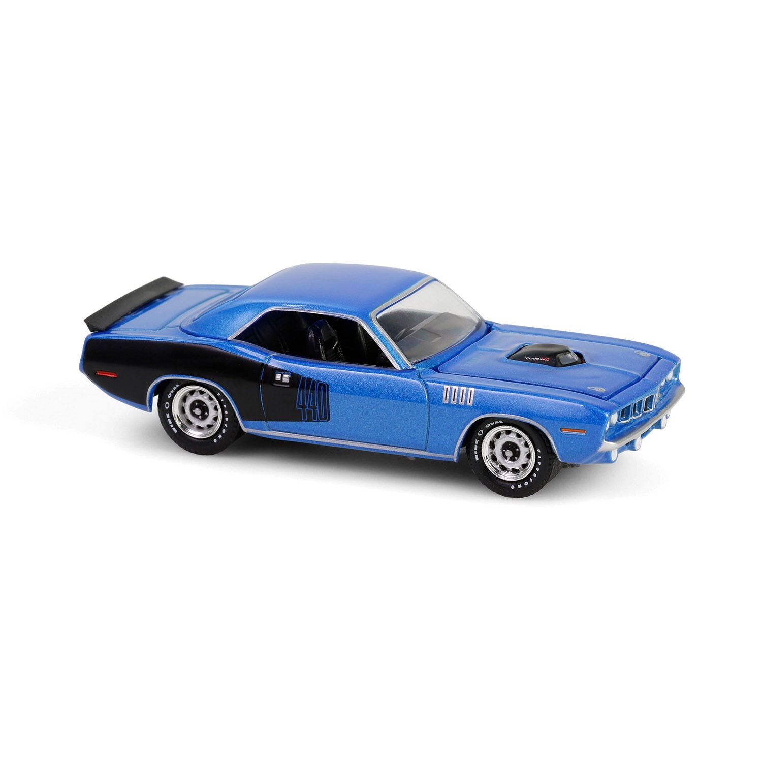 1971 Plymouth ‘Cuda 440 6bbl Shaker – Blue 1:64 Scale Model – Greenlight 28160D