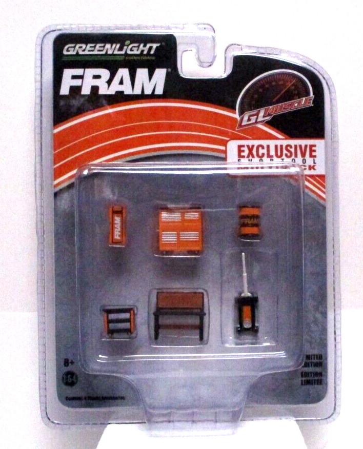 Greenlight Collectibles Exclusive FRAM Shop Tool Multipack 1:64 Limited Edition!