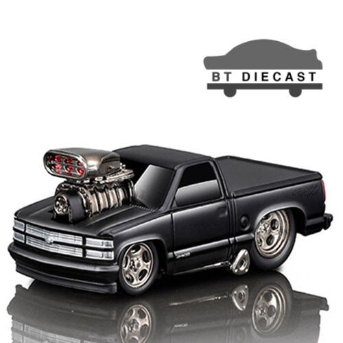 MAISTO MUSCLE MACHINES 1993 CHEVY 454 PICK UP TRUCK 1/64 BLACKOUT EDITION 15584