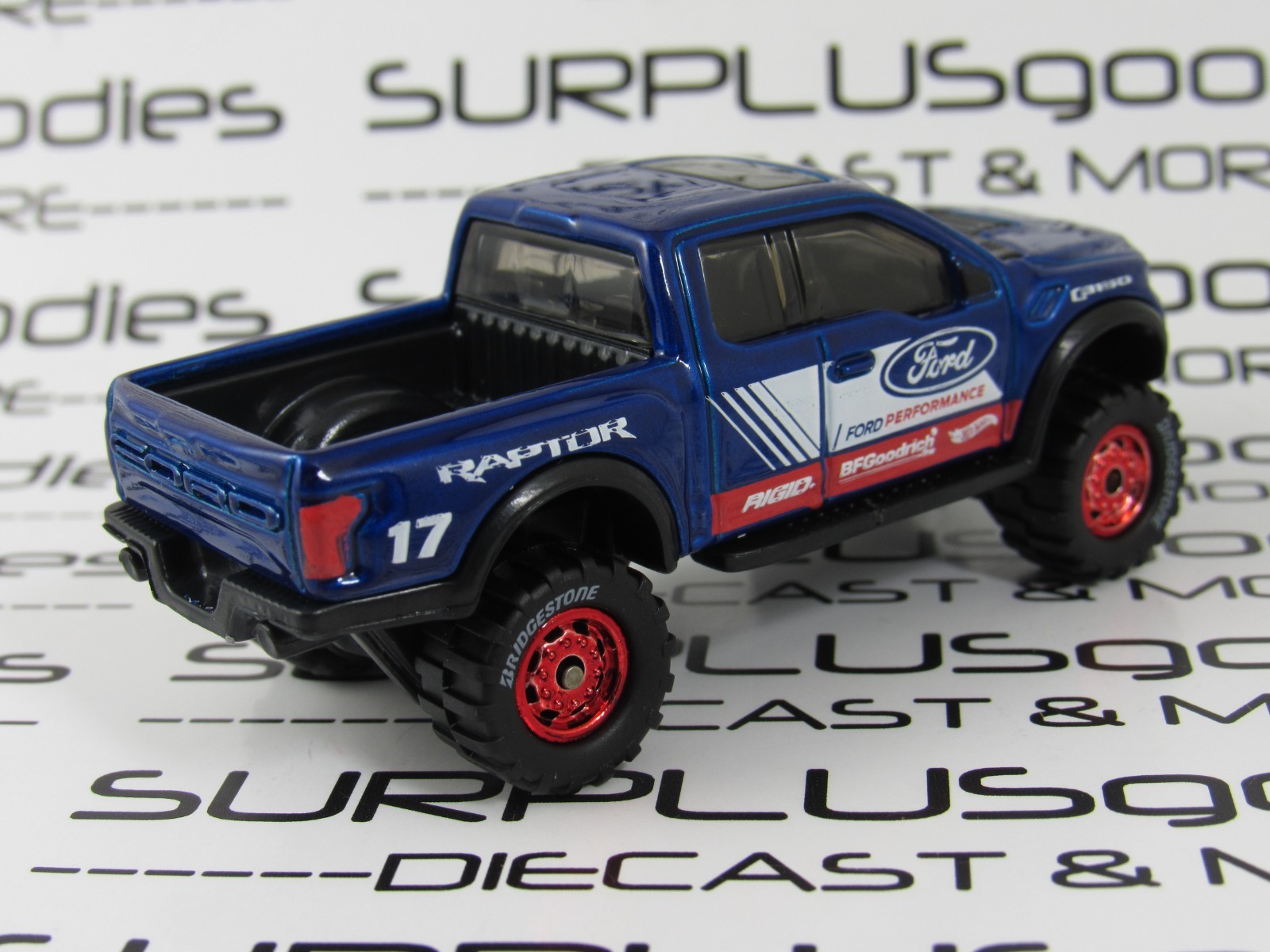 Hot Wheels LOOSE 2017 ’17 FORD F150 F-150 RAPTOR Custom Swap w/Real Riders R