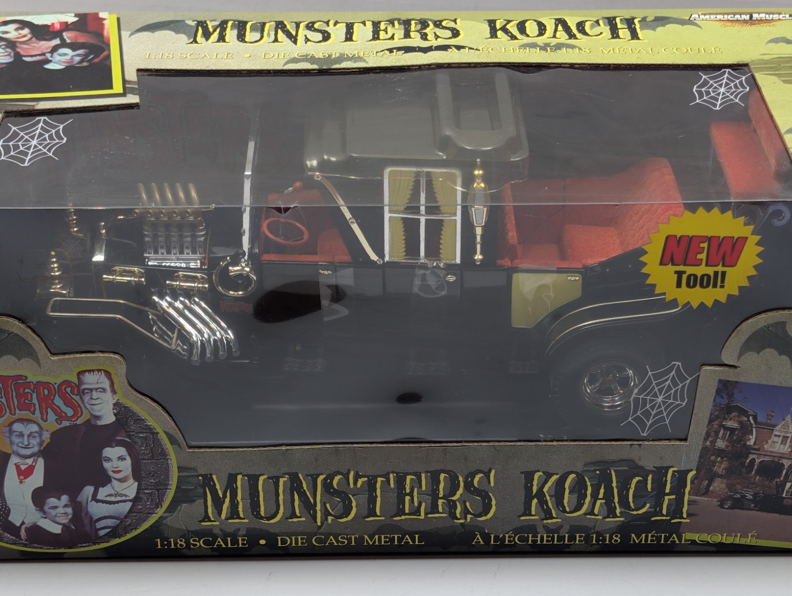 2002 ERTL American Muscle The Munsters Koach 1:18 Diecast George Barris NIB