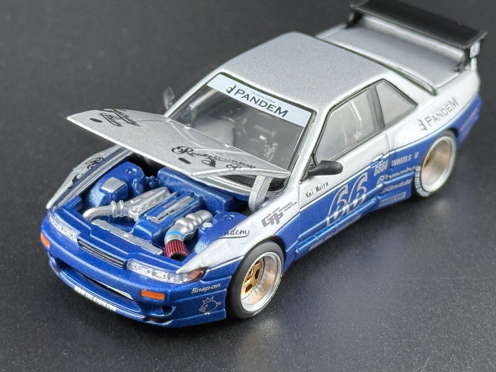 Pop Race Pandem Silvia S13 Moontech Blue 640264 1/64