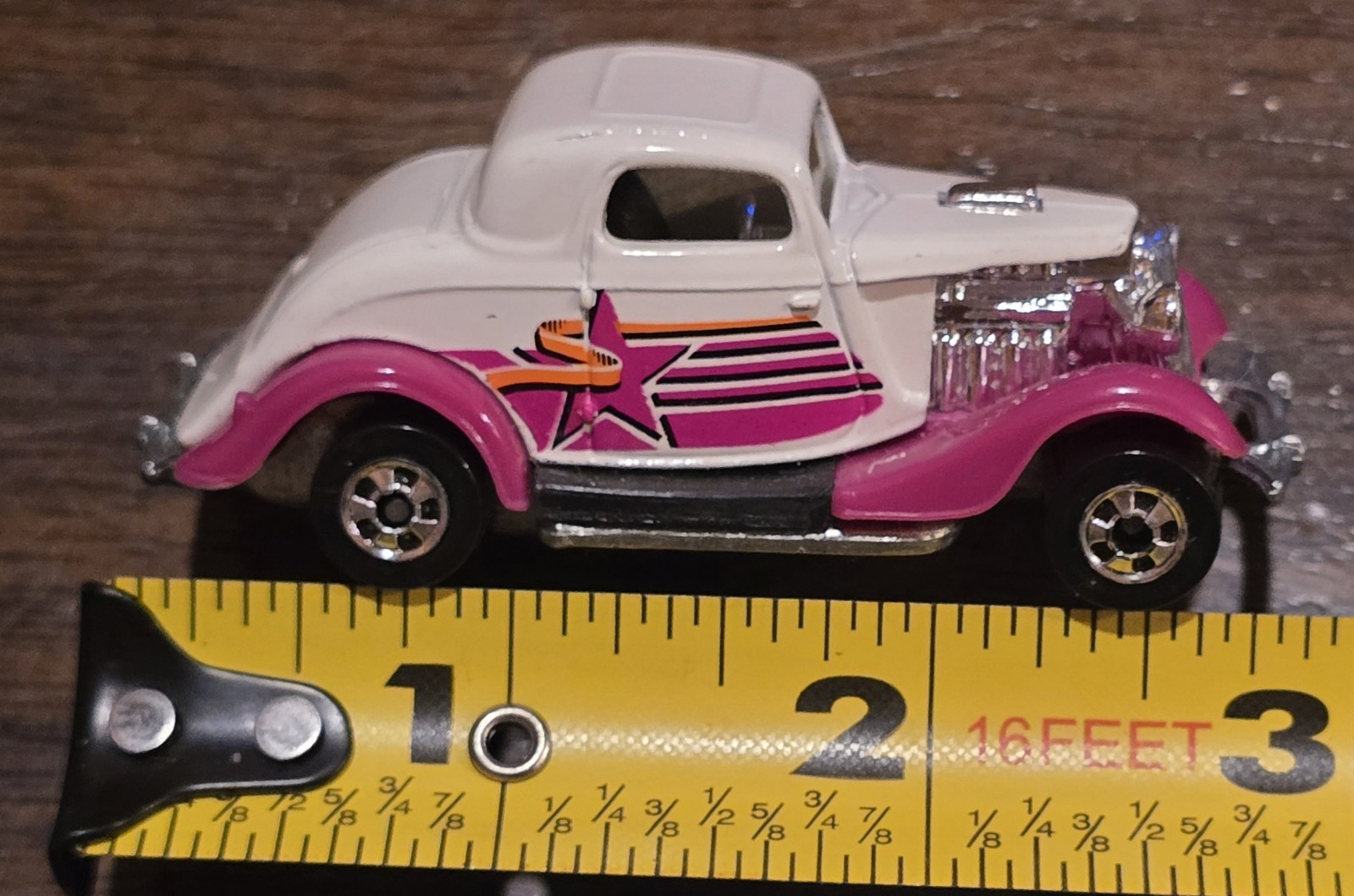 2¾” Hot Wheels 3-Window ’34 Ford Coupe (1993) Hot Rod Collector #196 Loose Car