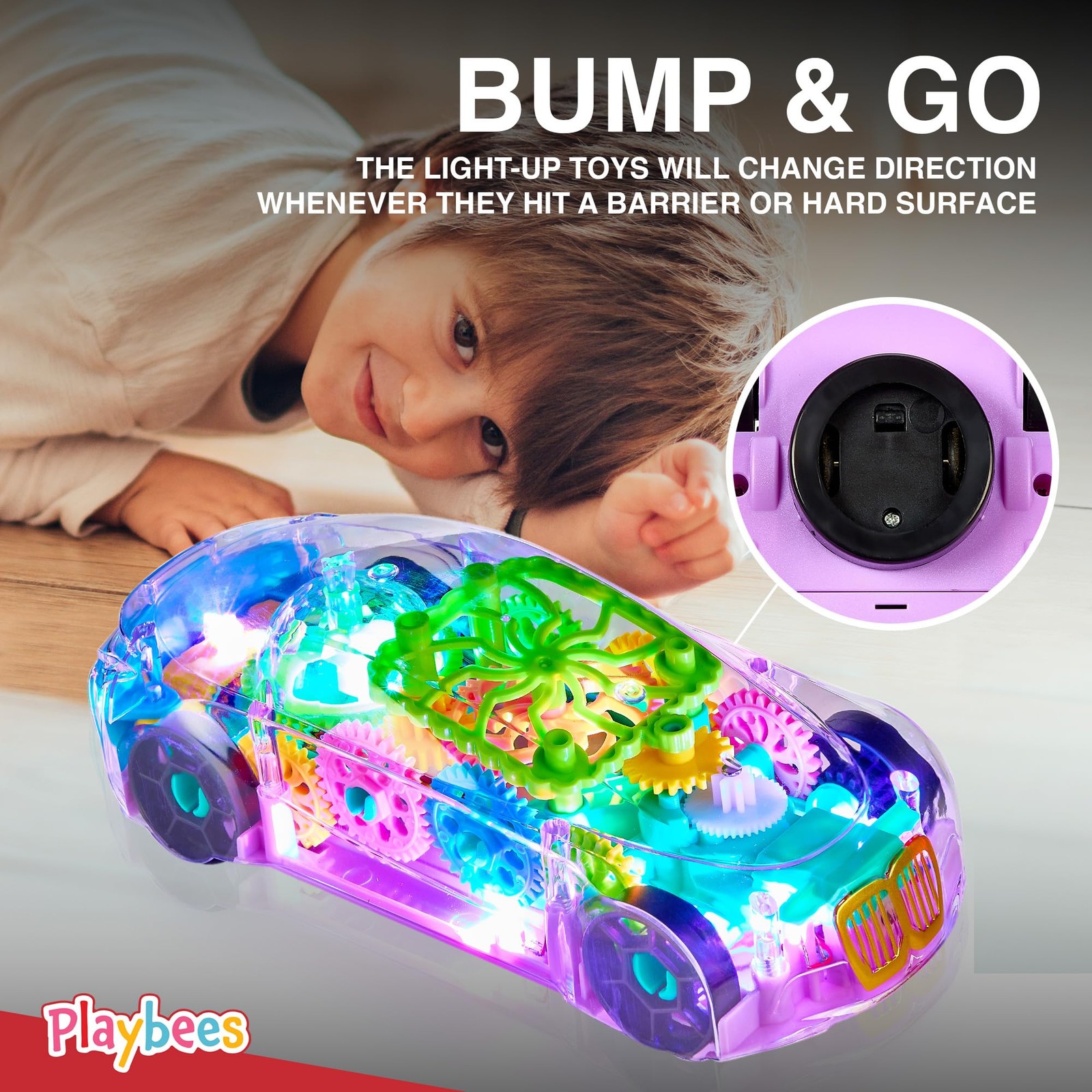 Light-Up Transparent Car Toy, Toys for Autistic Kids Ages 3-5 Sensory Toy for…