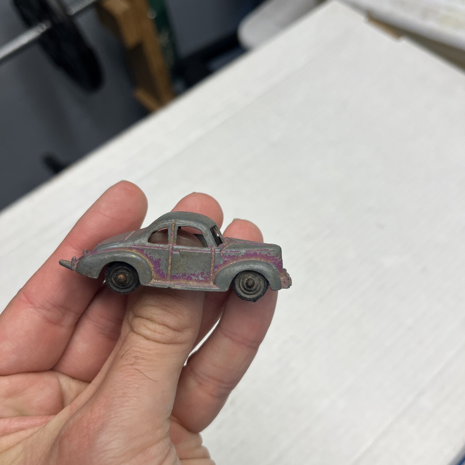 Vintage 1940 Tootsie Toy Purple Ford Coupe Made in the USA