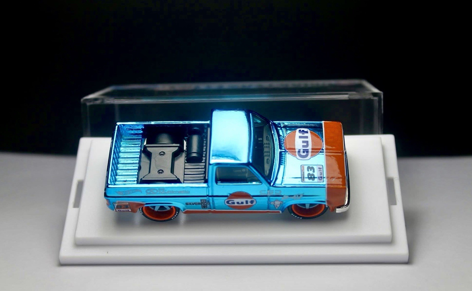 Hot Wheels 83 Silverado Gulf Blue Spectraflame Custom made