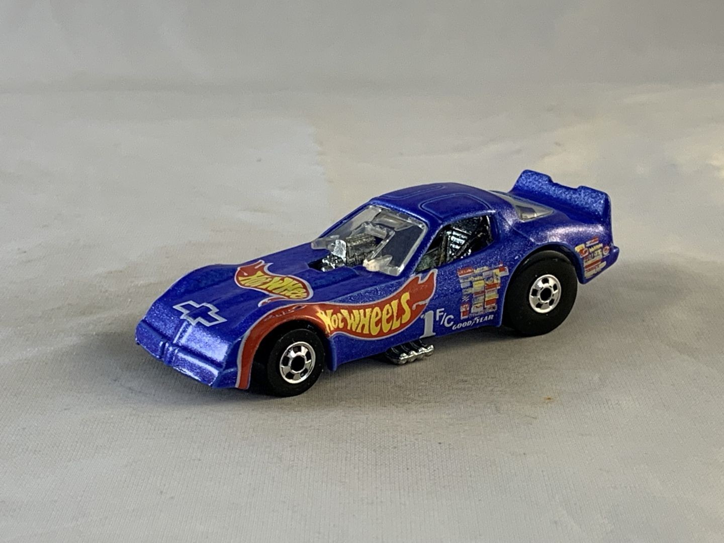 Hot Wheels Side Splitter Funny Car 1995 Race Team Light Blue BWs