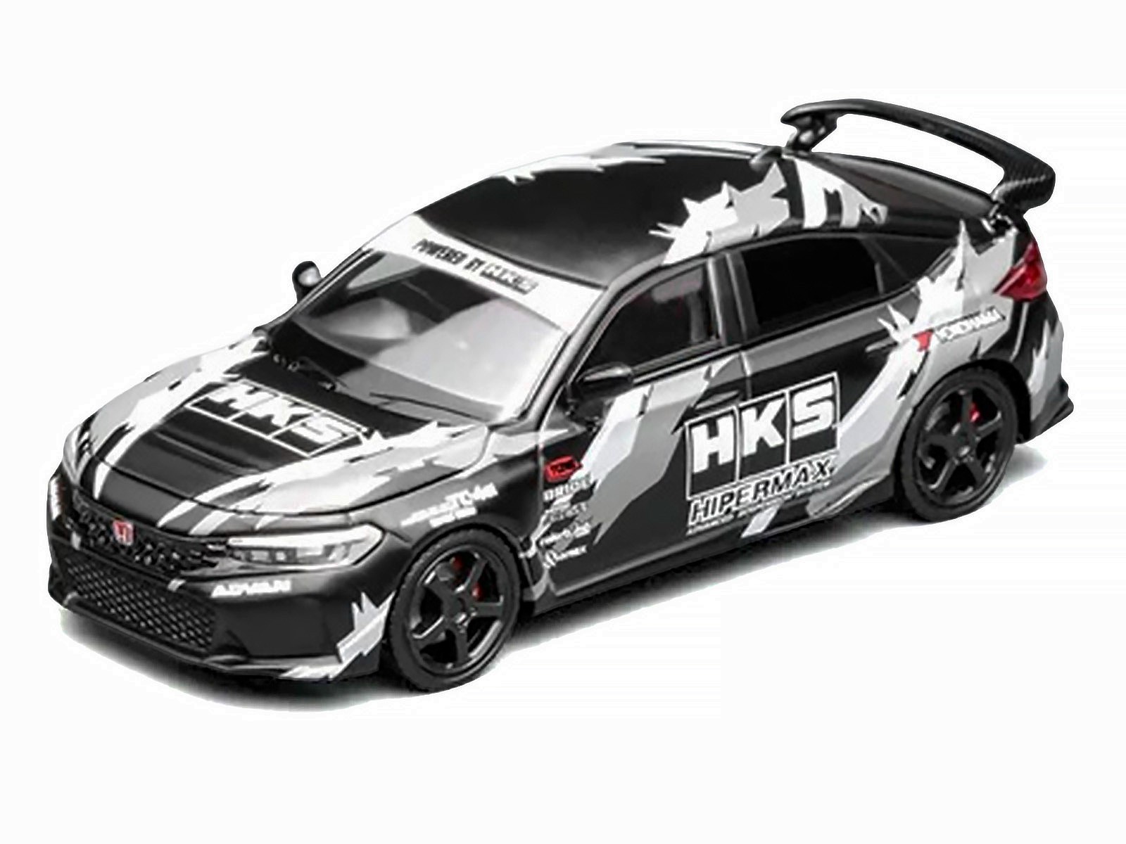 HONDA CIVIC TYPE R (FL5) RHD “HKS” MATT BLACK 1/64 DIECAST BY MOTORHELIX M65320