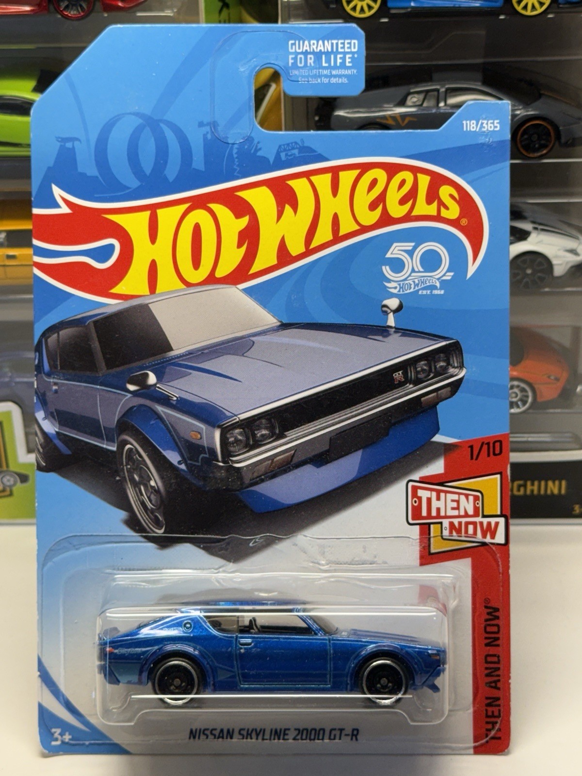 🇯🇵 Hot Wheels 2017 – Blue Nissan Skyline 2000 GT-R – Then & Now 118/365 – 1:64