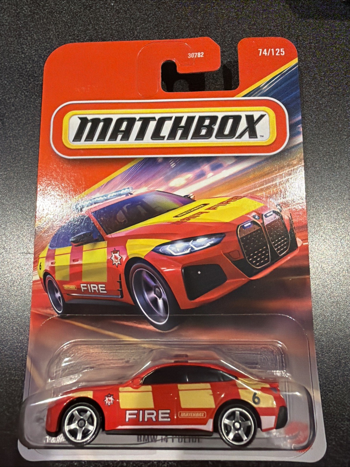 2026 New Matchbox 2019 BMW i4 Police Fire MOC MBX Rescue Red