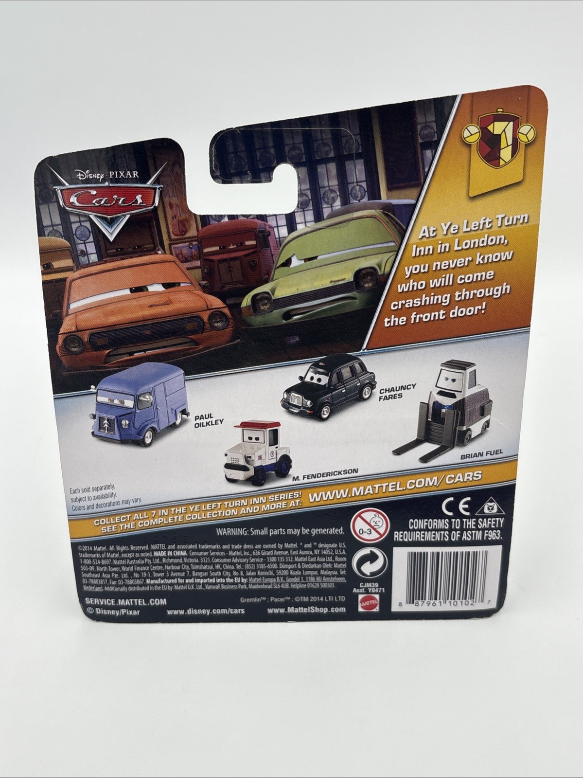 Disney Pixar Cars 2014 Ye Left Turn Inn – Paul Oilkley 4/7 – Read Condition