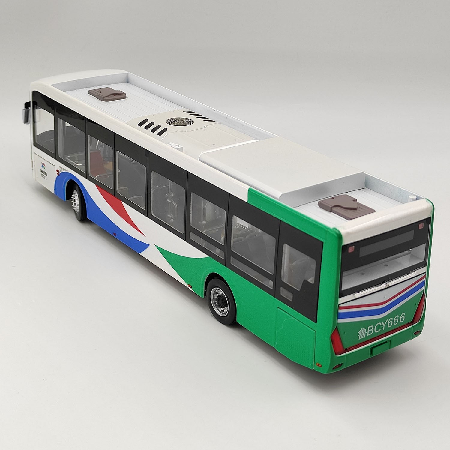 Original 1/43 Zhongtong Bus N12 LCK6126EVGRA1 Qingdao Bus Alloy Model
