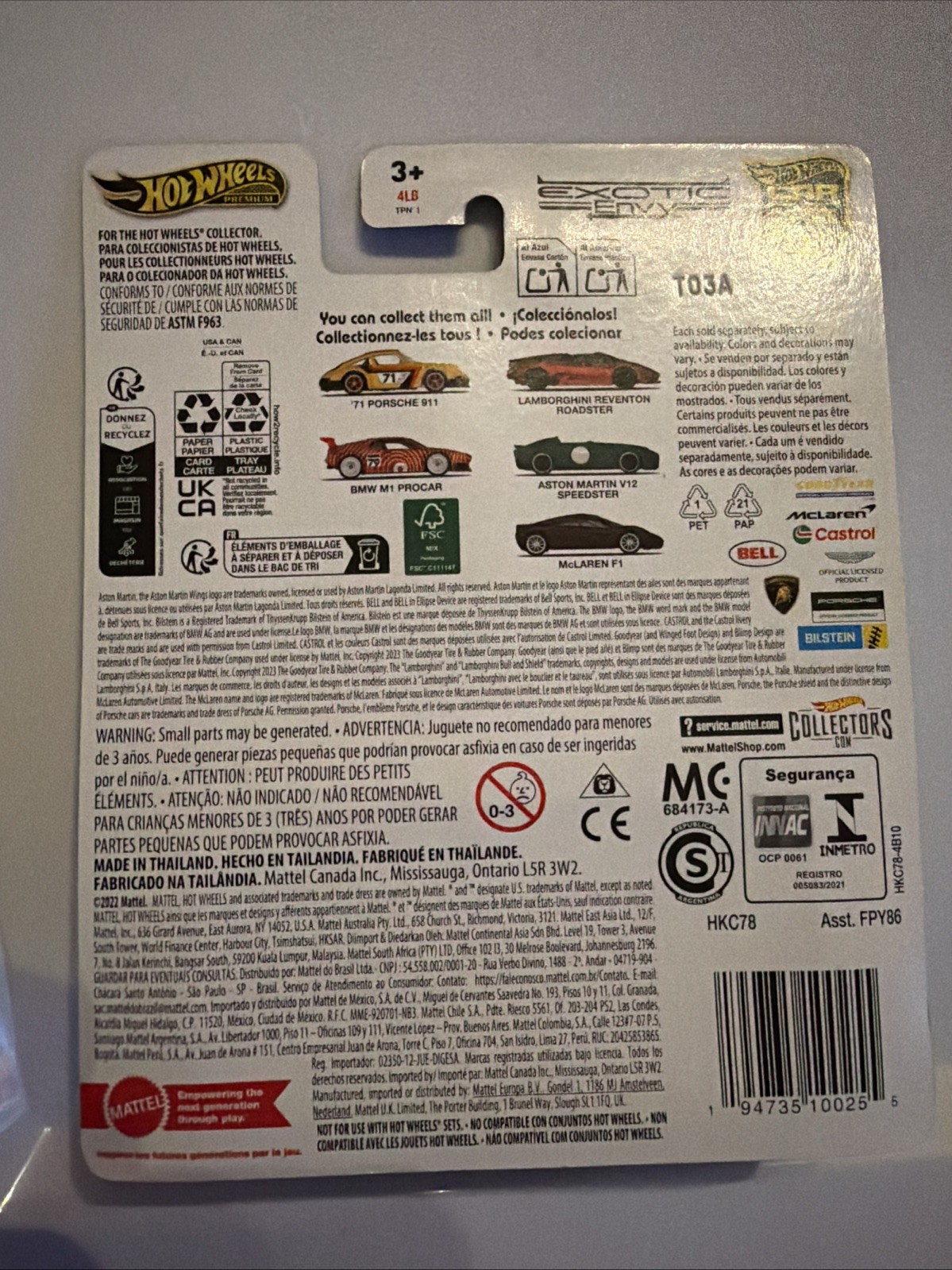 Mattel Hot Wheels HKC78-FPY86 Aston Martin – V12 Speedster Exotic Envy 2021 – GR