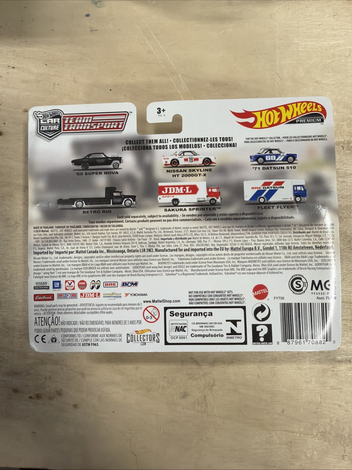 HOT WHEELS PREMIUM CAR CULTURE TEAM TRANSPORT ’66 SUPER NOVA RETRO RIG #7 SEALED
