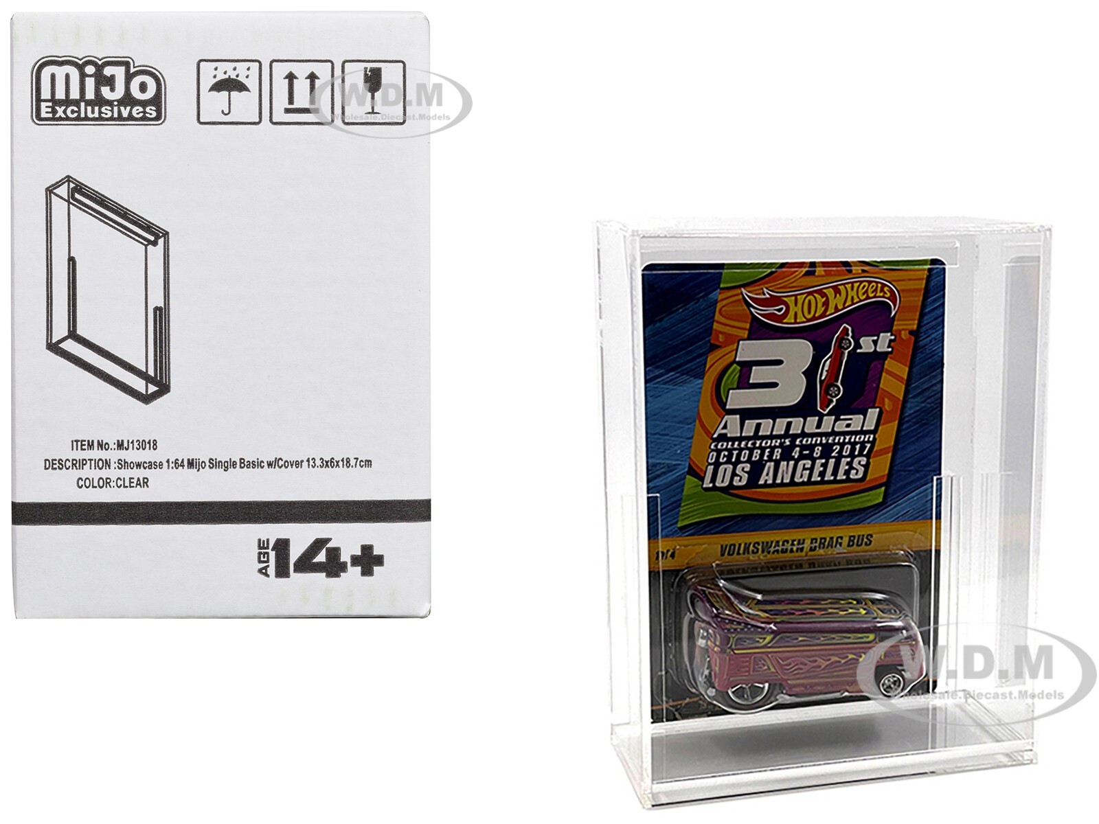 SHOWCASE BASIC SINGLE DISPLAY CASE FOR 1/64 SCALE MODEL CARS MJ13018