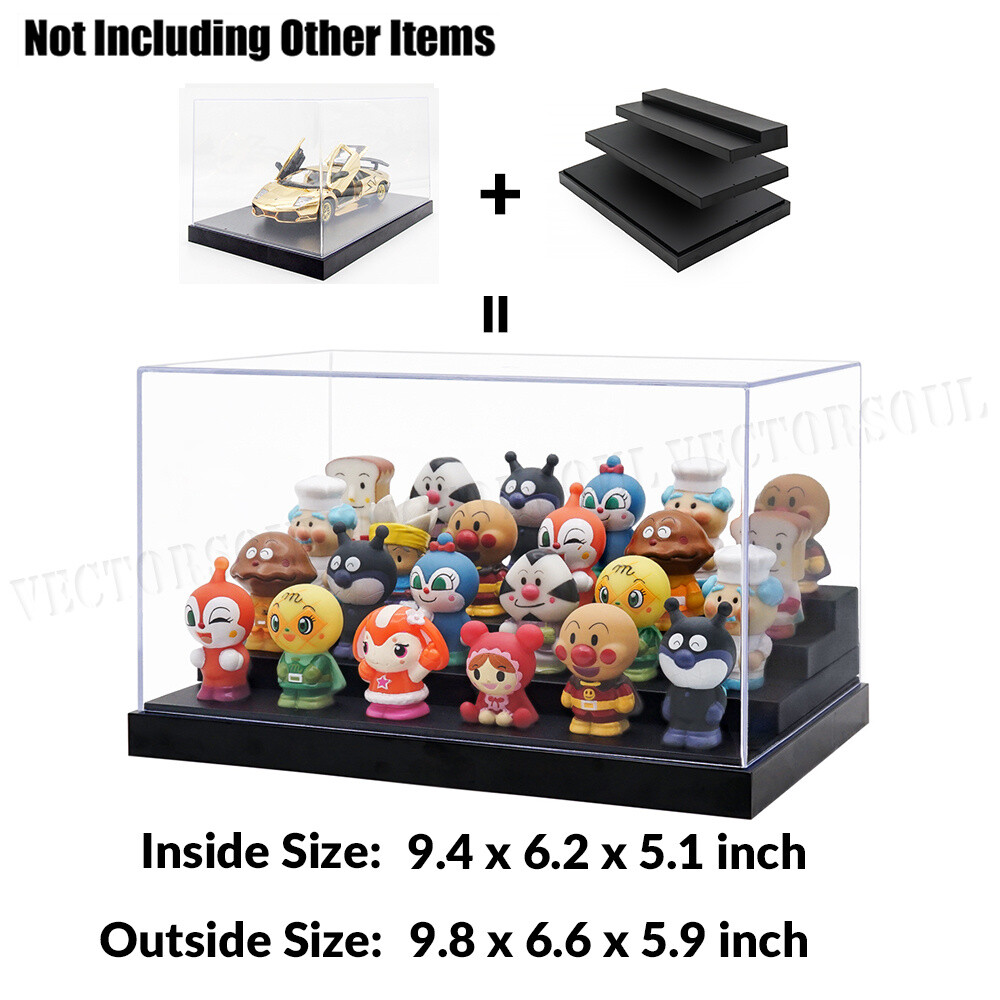 1/2/3/4 Steps Acrylic Display Case Dustproof Box Action Figures 1/64 Diecast US