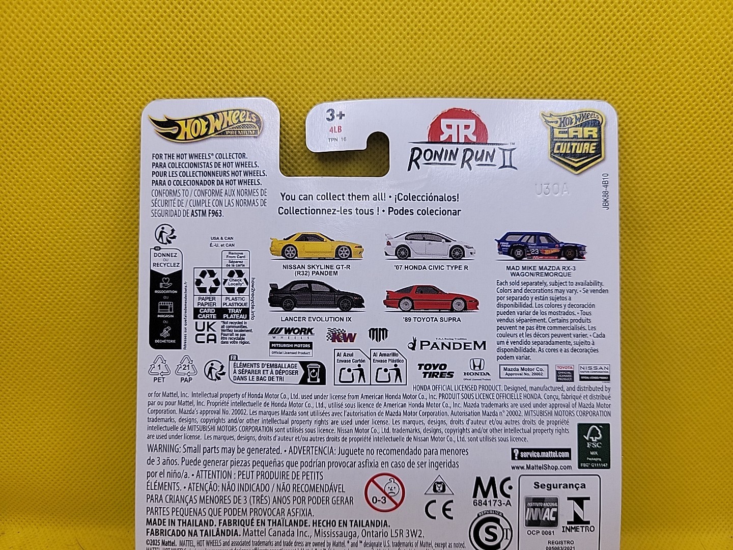 2025 Hot Wheels Premium Ronin Run 2 Yellow Nissan Skyline GT-R(R32) Pandem