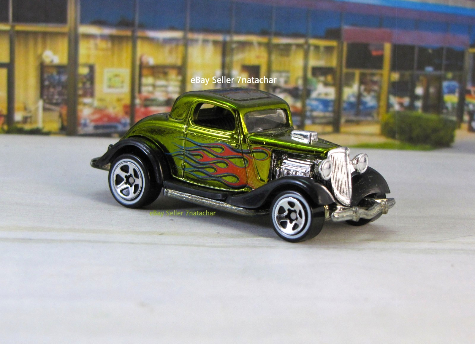 1934 Ford Coupe Flathead V8 Hot Rod Metal Model Collectible Car A1