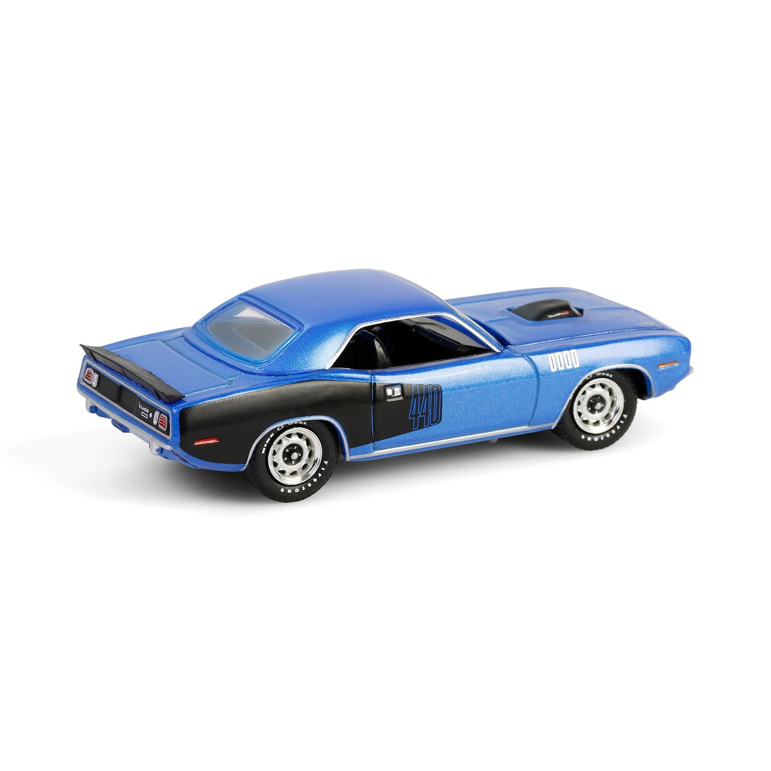 1971 Plymouth ‘Cuda 440 6bbl Shaker – Blue 1:64 Scale Model – Greenlight 28160D