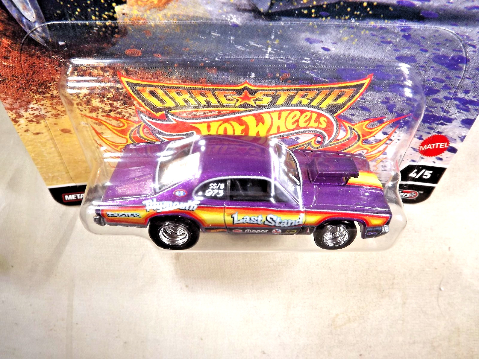 2023 Hot Wheels Car Culture Drag Strip Demons 4/5 ’73 PLYMOUTH DUSTER Purple wRR