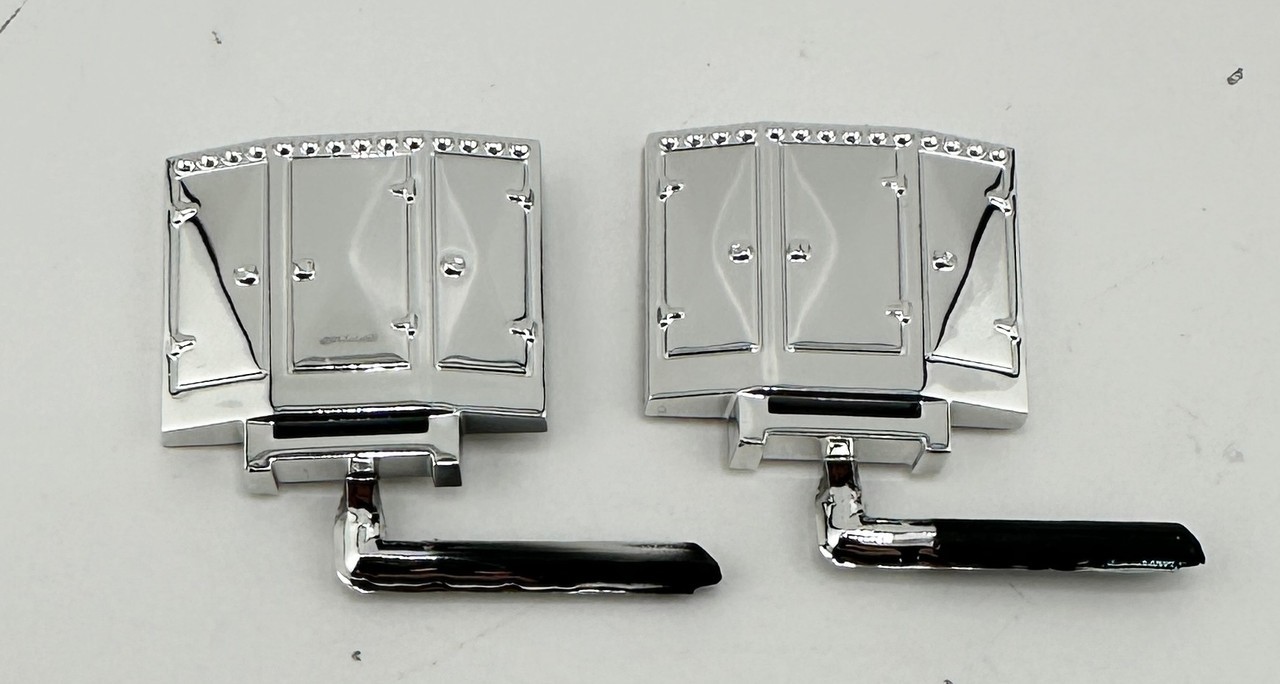 HO 1:87 HO Logistics 18950 Cabinet Style Headache Rack – CHROME (2 pcs.)