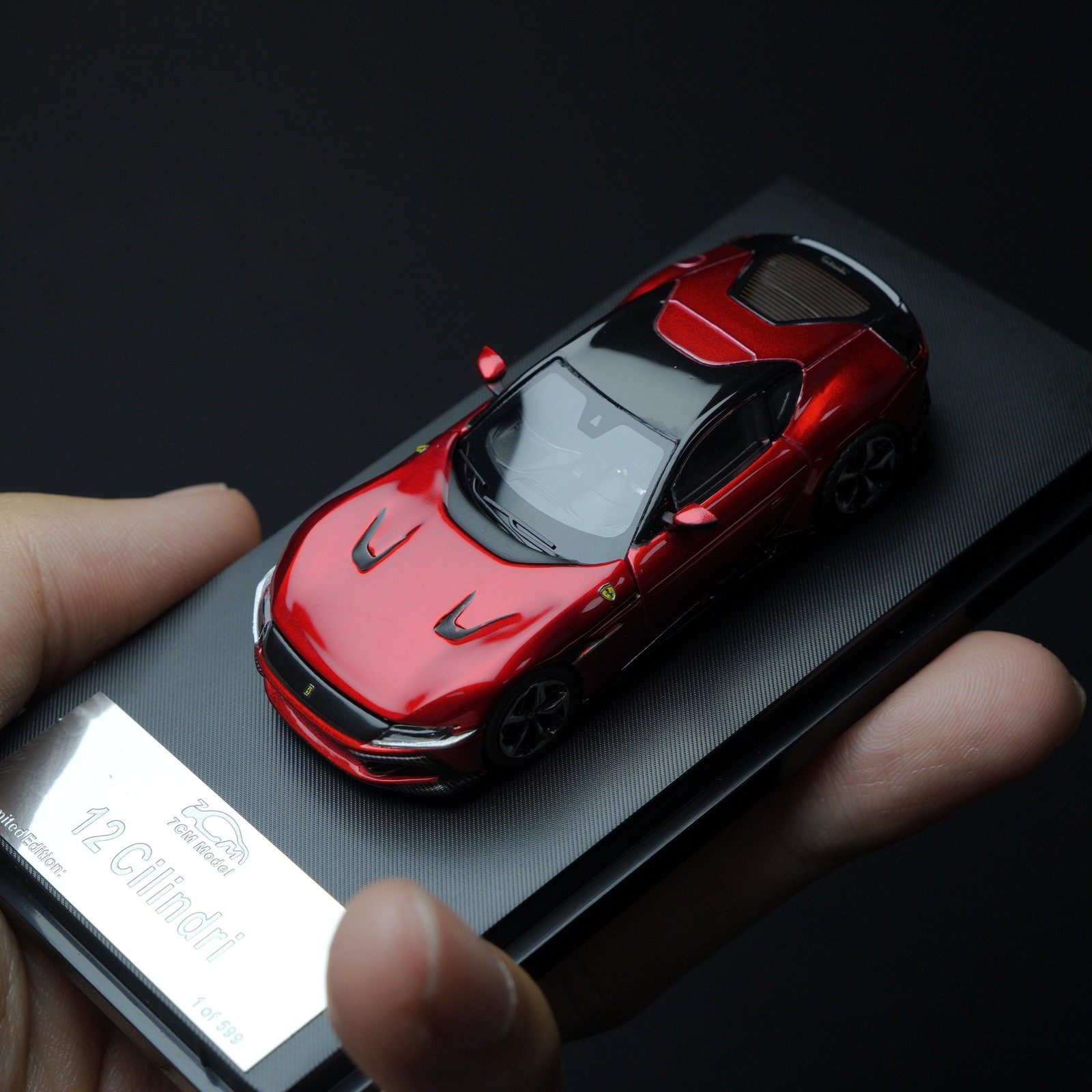 1/64 12 Cilindri Open Front Hood Diecast Alloy Car Model Collectible