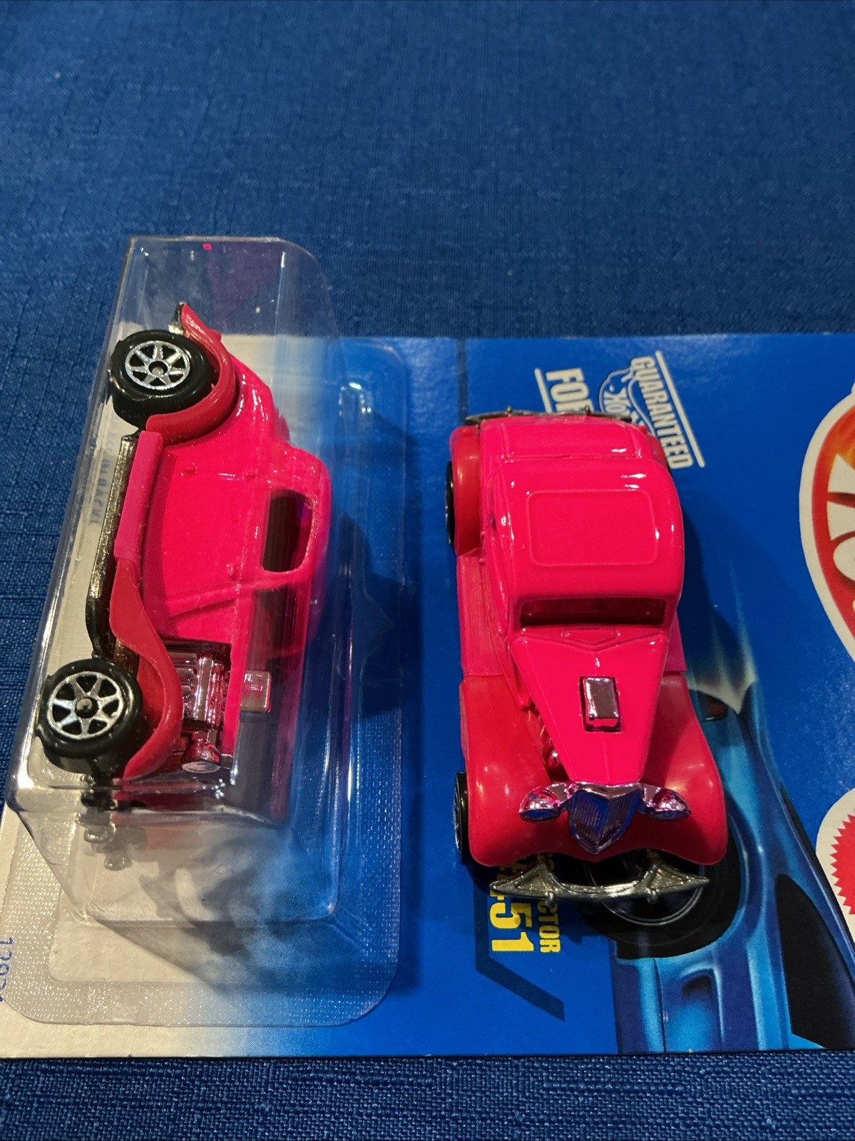 2 Vintage 1995 Hot Wheels Collectors #451 Pink 3-Window ‘34 Both New